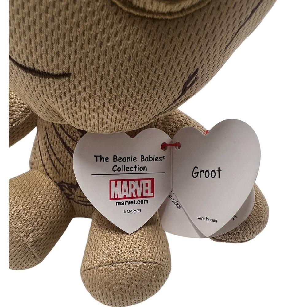 Ty  Beanie Baby 6" GROOT Marvel Guardians of the Galaxy Stuffed Plush Toy - Picture 4 of 5